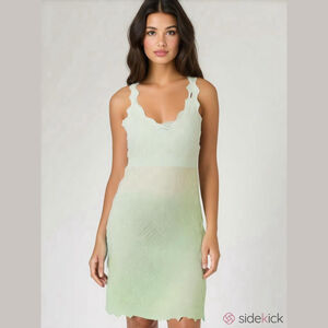 Amanda Uprichard Knitted Dress Size S Green White Sleeveless $350 MSRP